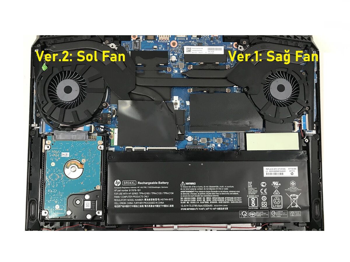 Hp Omen 15-dc0009nt Fan V2 (Sol Fan)