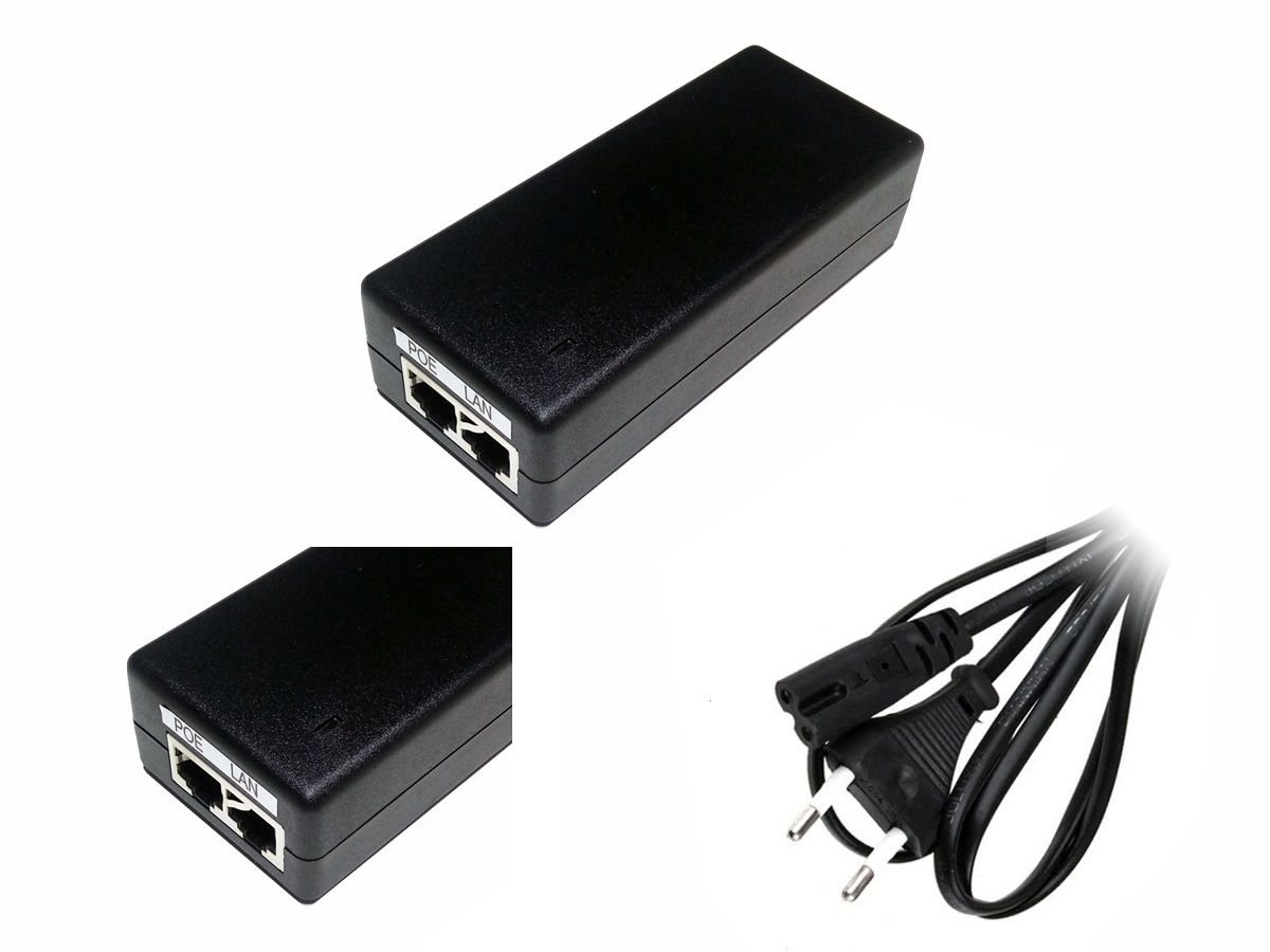 Duvar Saatleri İçin 48V 1A 48W POE Ethernet Adaptör RETRO