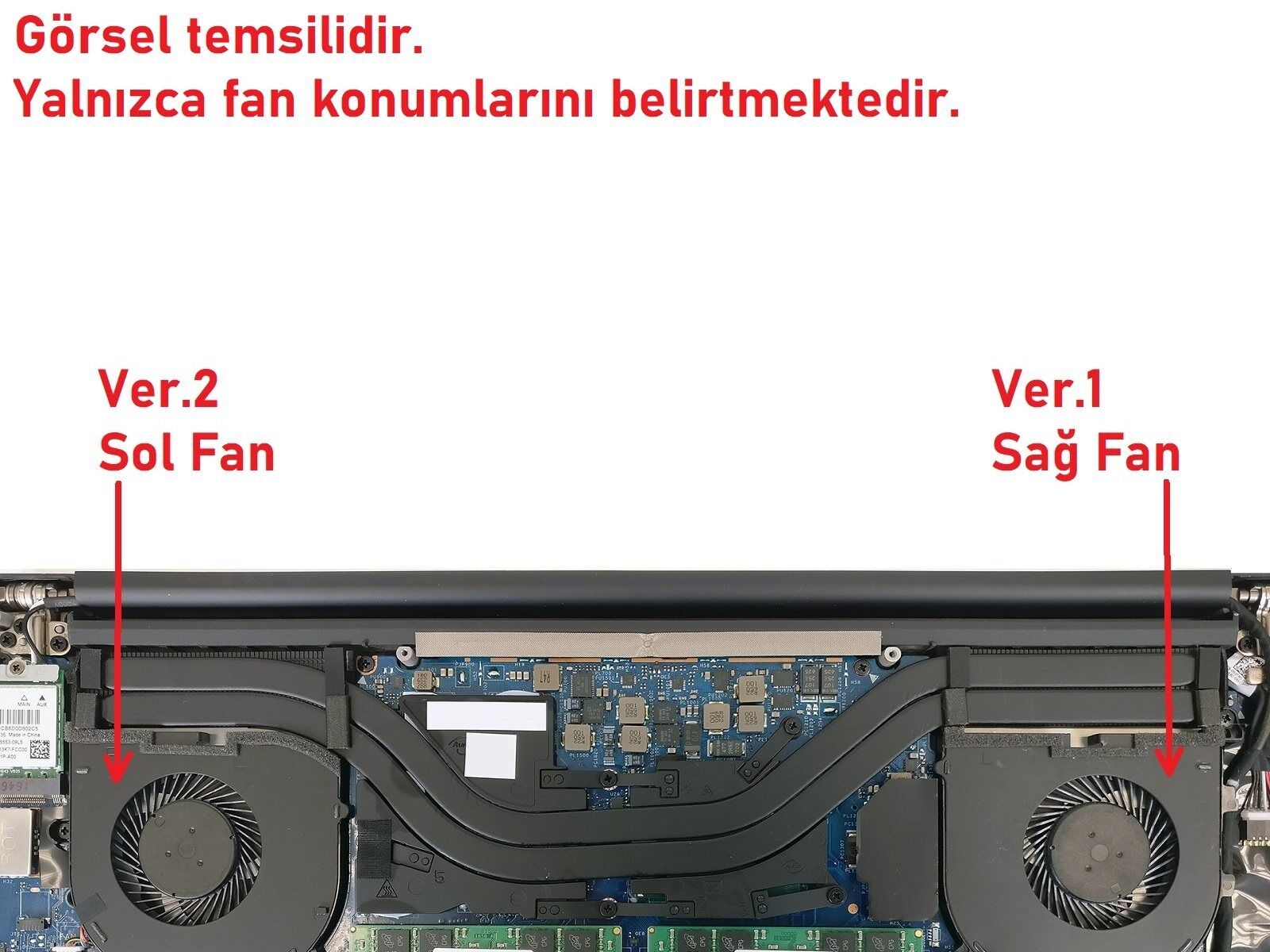Dell Precision M5520 Notebook Fan / Ver.1 (Sağ Fan)