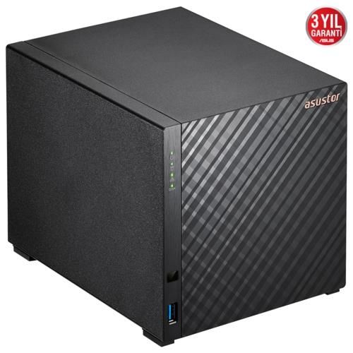 Asustor AS1104T 4 Disk Yuvalı (4x22TB) Nas Cihazı  1GB DDR4, 2.5 GbE x 1, USB 3.2 x 2
