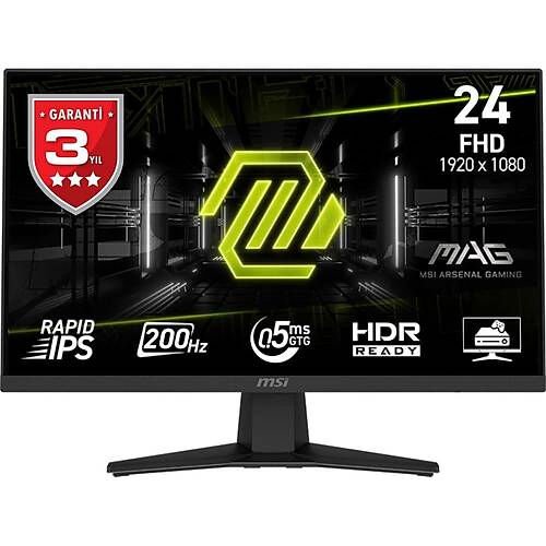 23.8'' MSI MAG 244F 0.5 MS 244 HZ (FHD) RAPID IPS FLAT