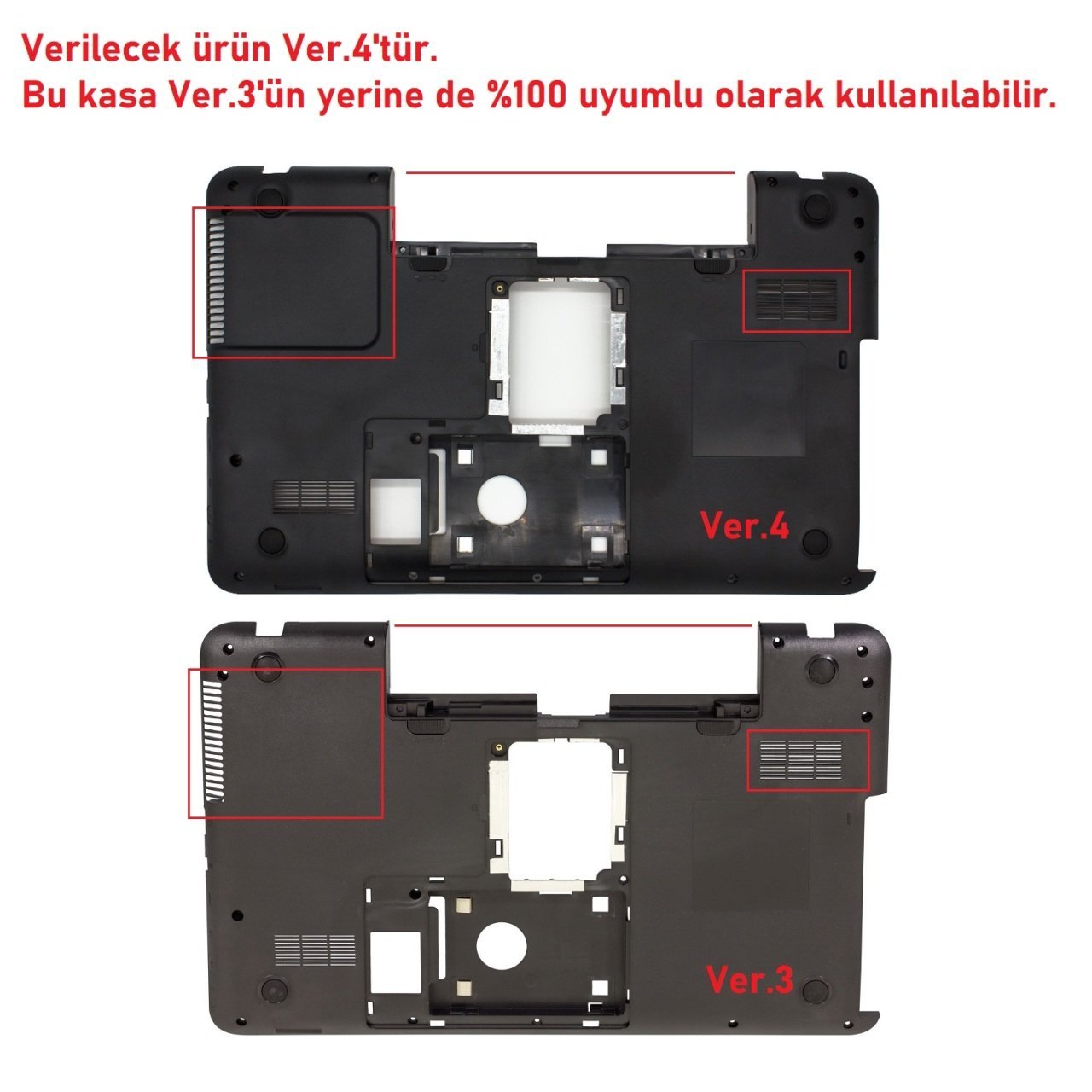 Toshiba Satellite L850D-12Q Alt Kasa Siyah V4-V3
