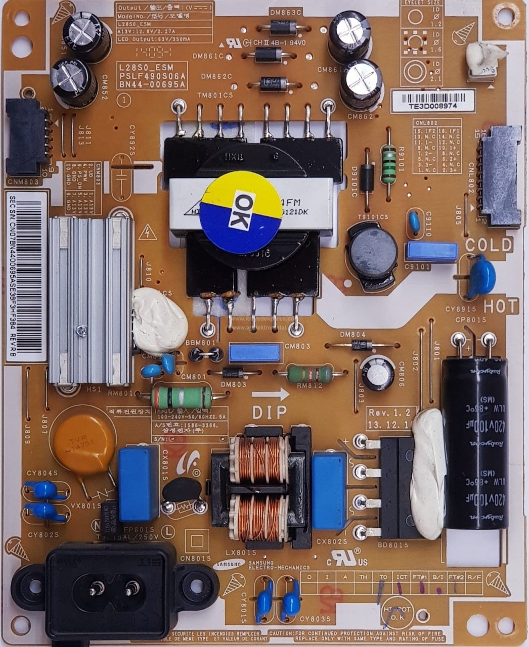 Samsung T28D310EW BN44-00695 Besleme Kartı