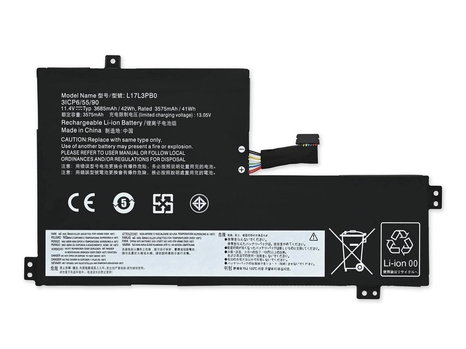 RETRO Lenovo L17L3PB0 Notebook Bataryası - Ver.1