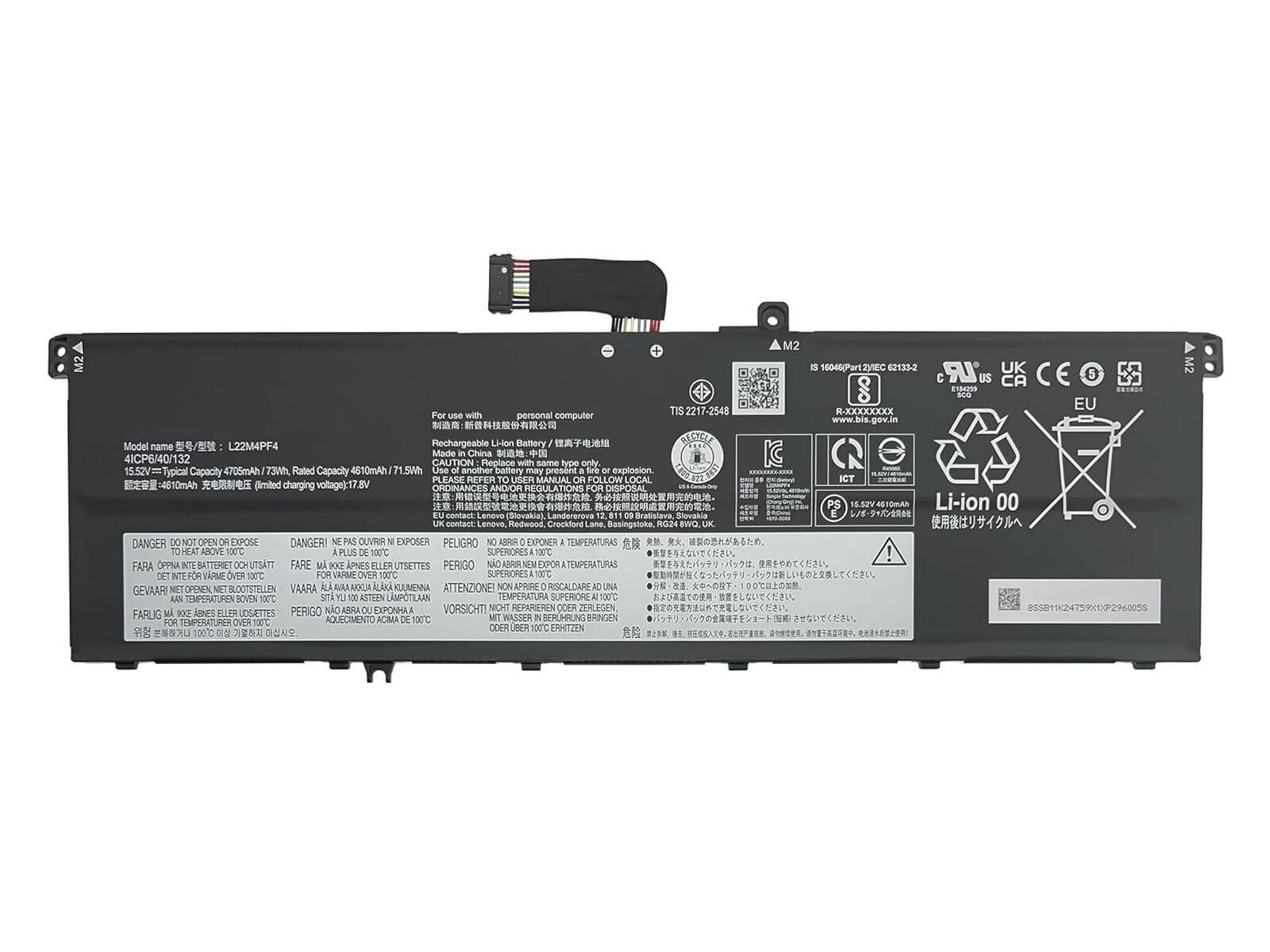 RETRO Lenovo L22M4PF4 Notebook Bataryası