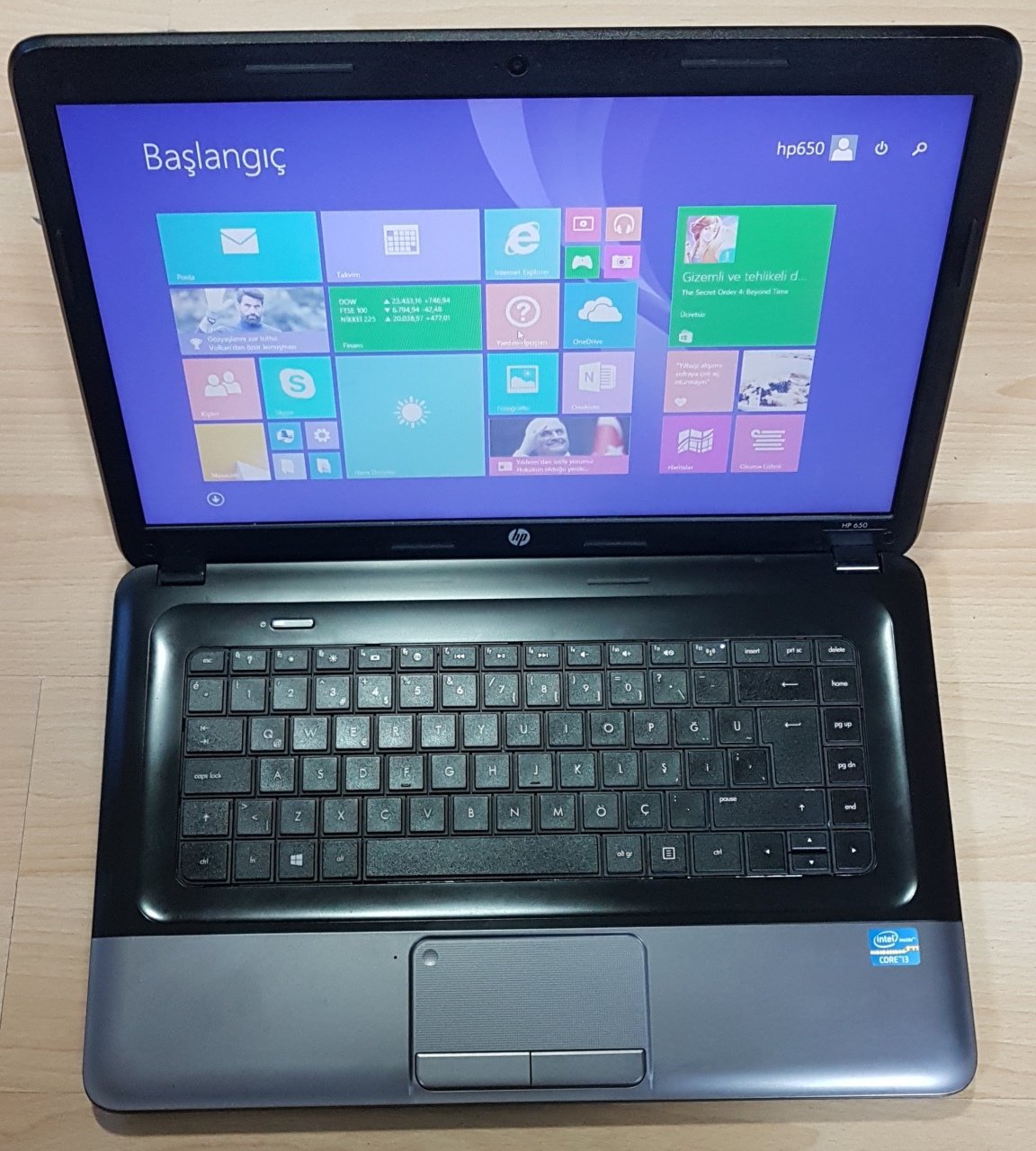 Hp İntel İ3 2348M 2.3Ghz Winodws8 Orjinal Notebook