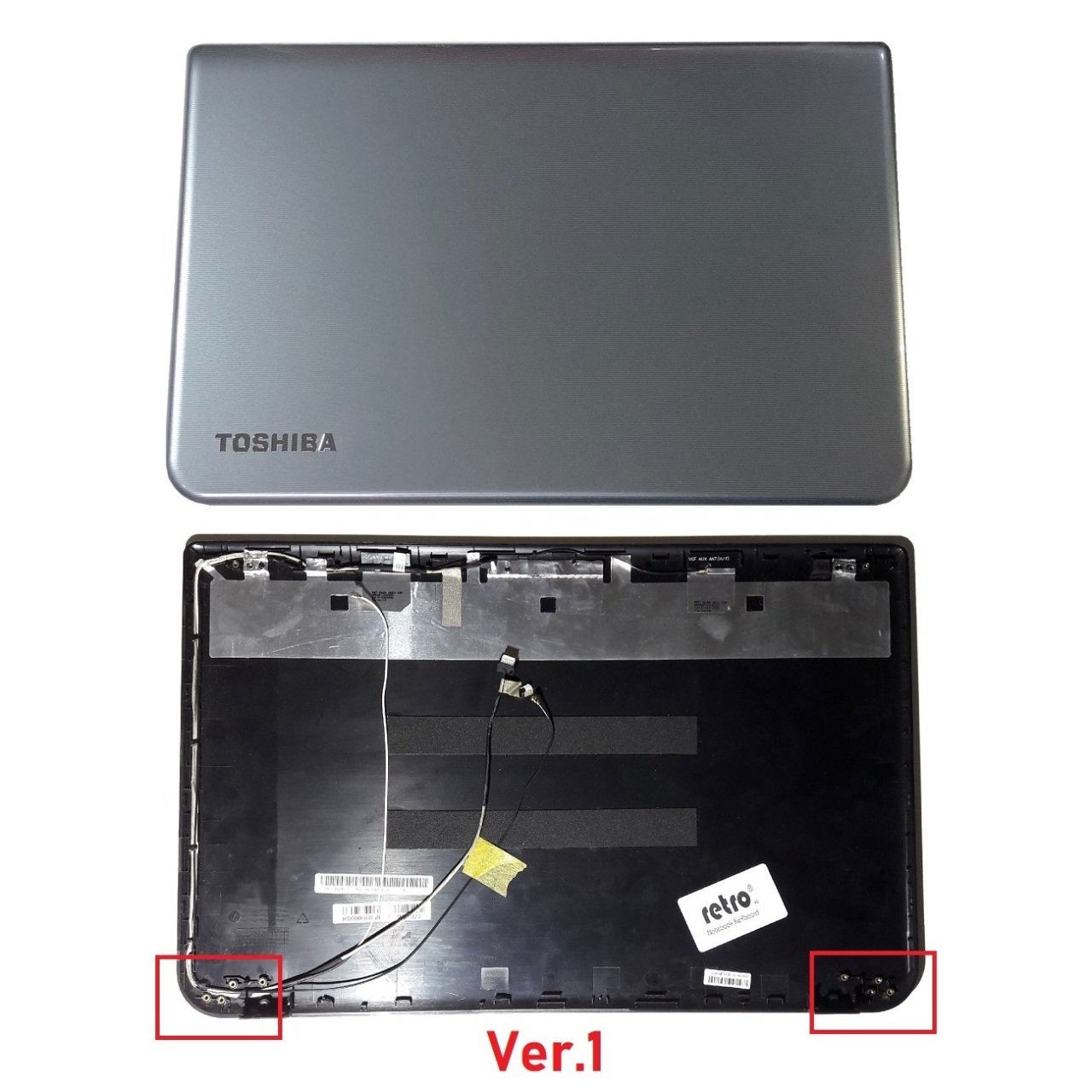 Toshiba Satellite P55t-A5202 Lcd Cover Kapak V1 Silver