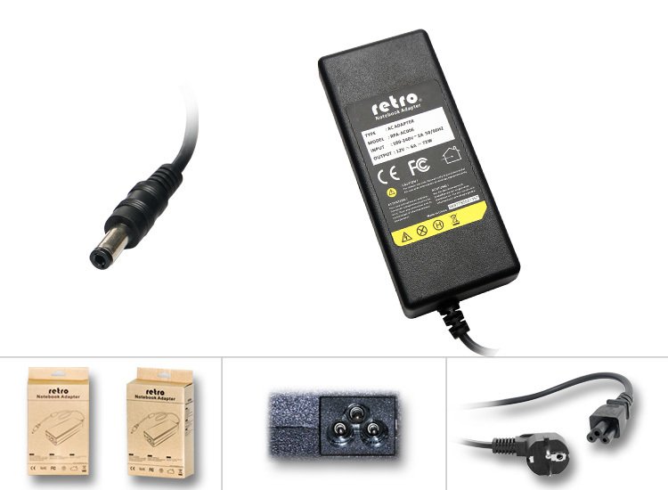 12V 6A 72W AC-DC Endüstriyel Desktop Adaptör RETRO