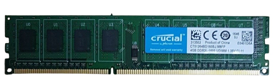 Crucıal 4Gb Ddr3 1600Mhz 1.35V Kutusuz Ürün