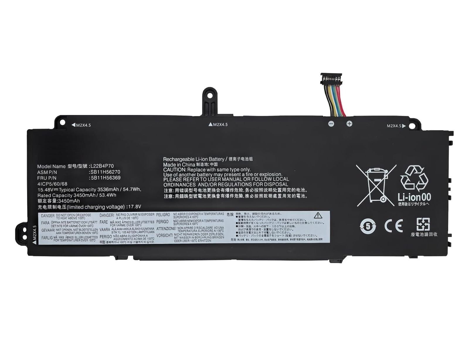 RETRO Lenovo ThinkPad X13 Gen4, L22B4P70 Notebook Bataryası - 4 Cell