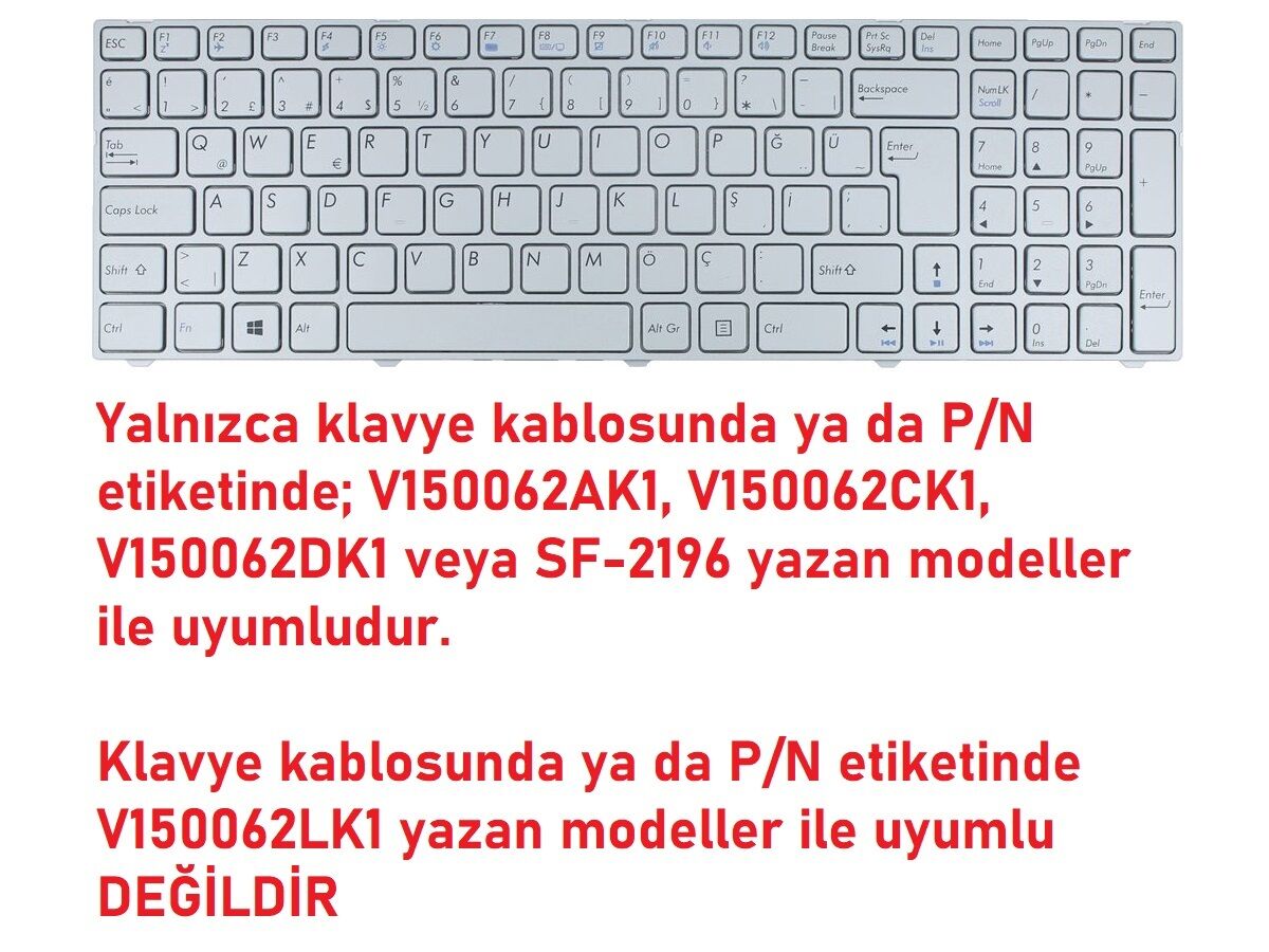 Casper Nirvana C700 GT940 Klavye Silver V1