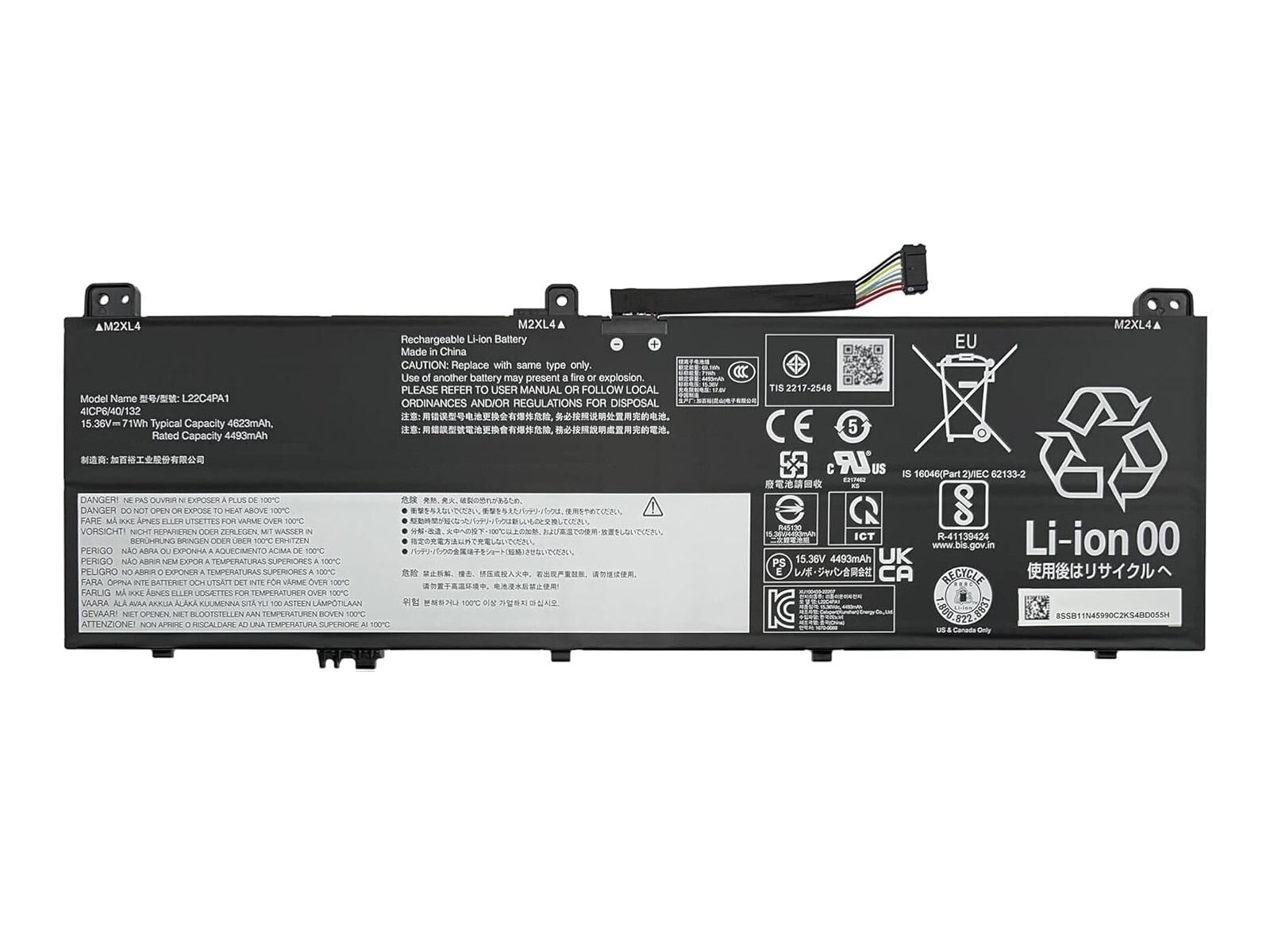 RETRO Lenovo Yoga 7-14IRL8, L22C4PA1 Notebook Bataryası