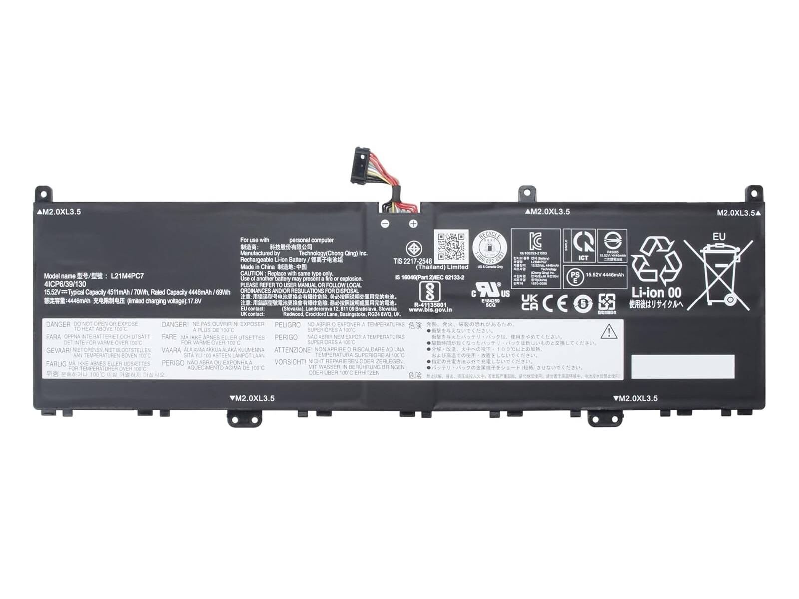 RETRO Lenovo Yoga Slim 7 ProX-14ARH7, L21M4PC7 Notebook Bataryası