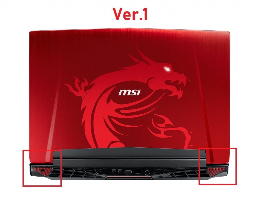 MSI MS-1781 Lcd Cover Kapak Kırmızı V1