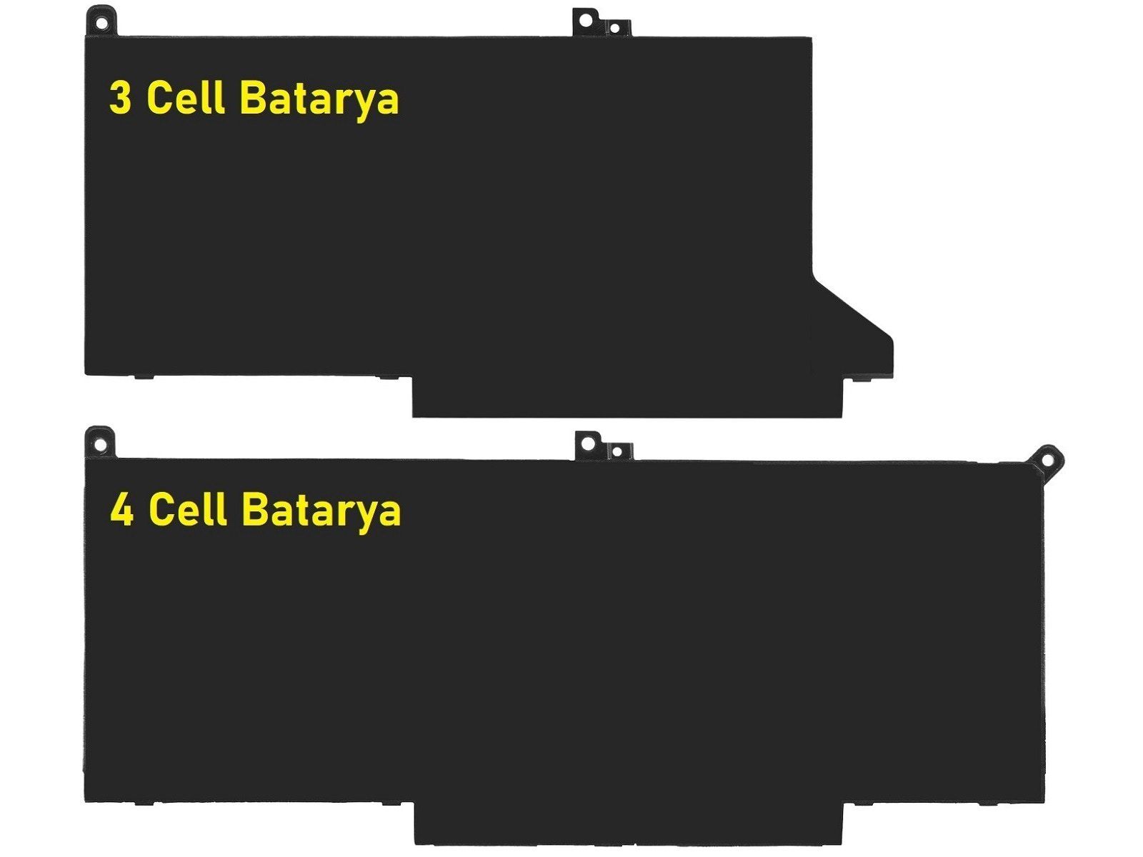 Dell Latitude 12-7280 Batarya Pil RETRO V1 (3 Cell)