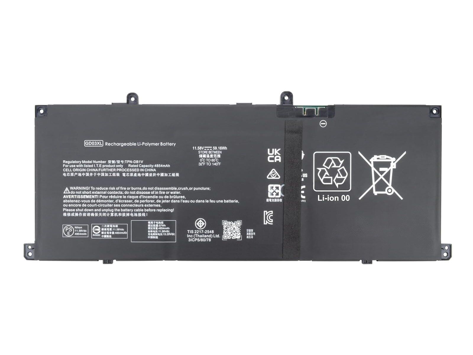RETRO Hp Envy 14-fa0000 x360, GD03XL Notebook Bataryası
