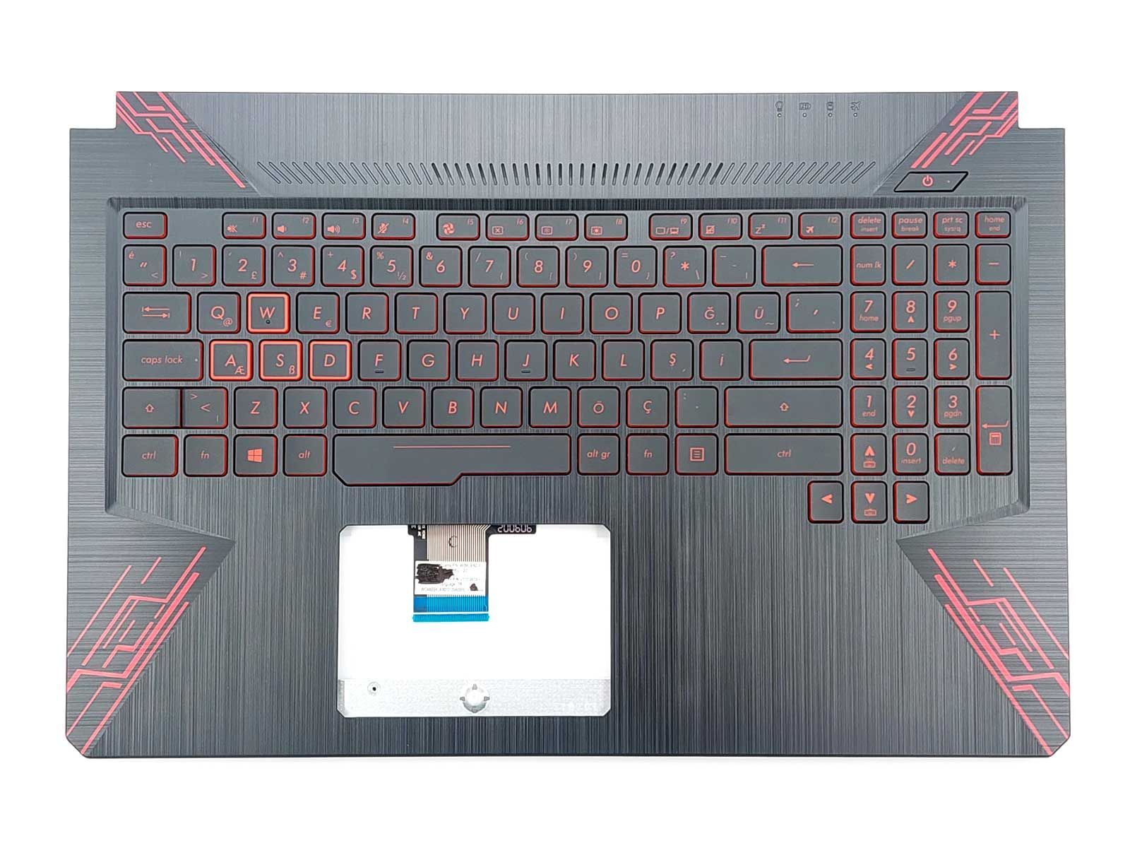 Asus FX540G (FX504G) Klavye Kasa Siyah Işıklı