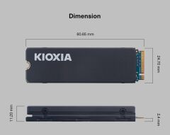2TB KIOXIA EXCERIA HEATSINK GEN 4X4 NVMe 6200/4900MB/s LSC11K2T04G8