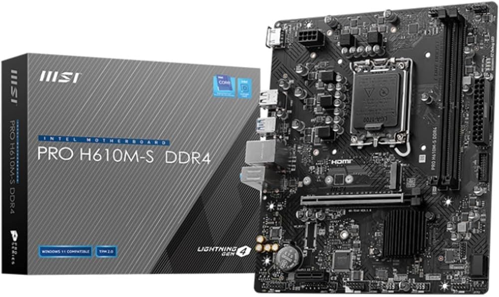 MSI PRO H610M-S DDR4 3200MHZ mATX 1700p