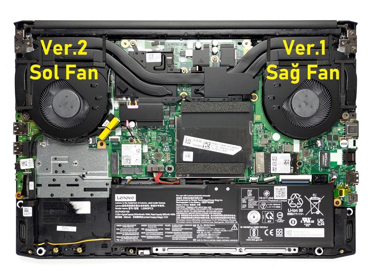 Lenovo IdeaPad Gaming 3-15ACH6 Notebook Fan / Ver.1 (Sağ Fan)
