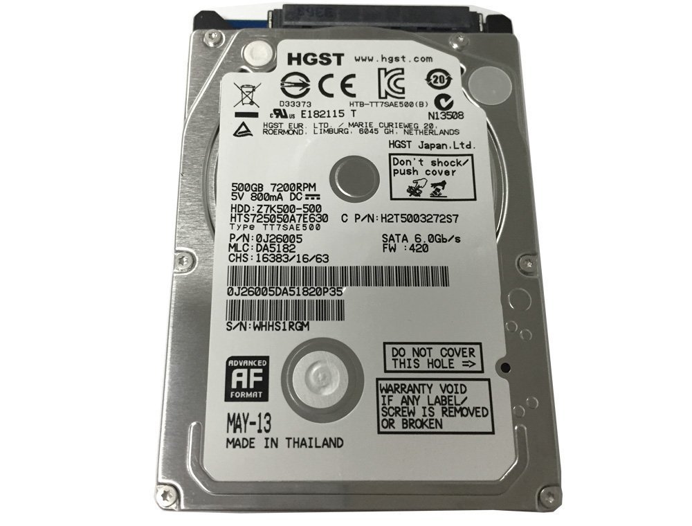 500Gb Hgst  2,5'' Notebook Harddisk Yenilenmiş