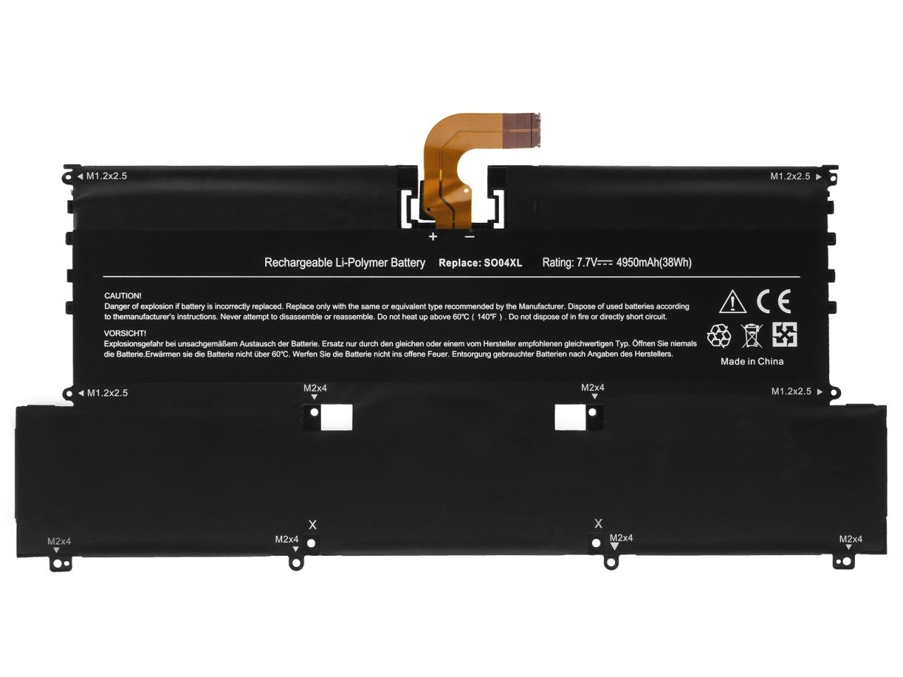 RETRO Hp Spectre 13-v, 13-v000, SO04XL Notebook Bataryası - Ver.1A