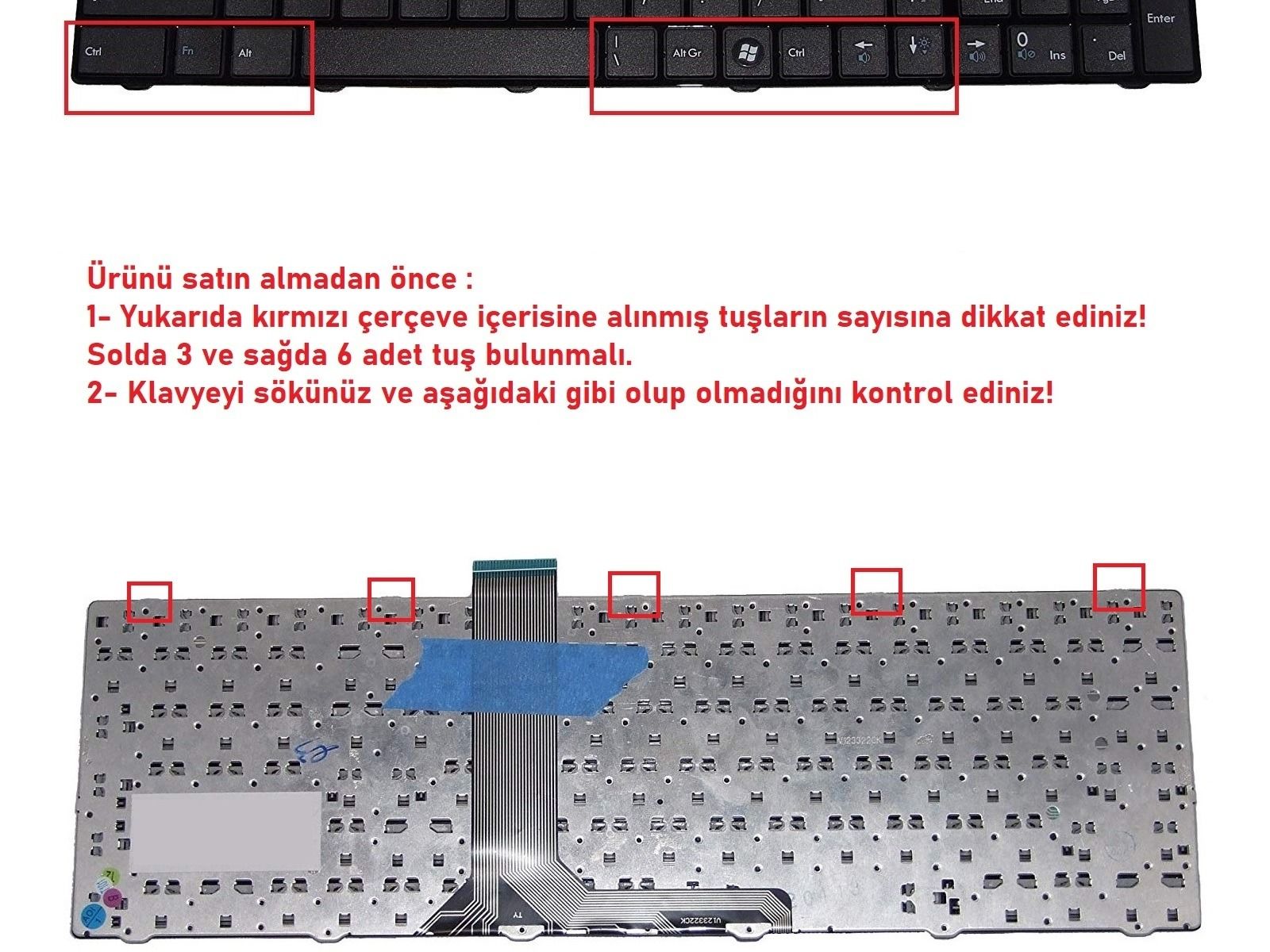 MSI GE60 2OE-293XTR Klavye V1