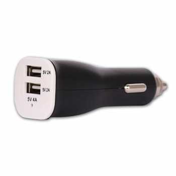 Lenovo 5V Çift USB 4A Araç Şarj Adaptör Siyah RETRO