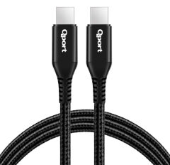 QPORT Q-TYPE-C1 1.5M TYPE-C 100W SUPER HIZLI PD SARJ VE DATA KABLOSU