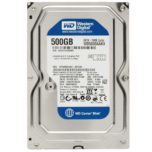500Gb Westerndigital Pc Harddisk