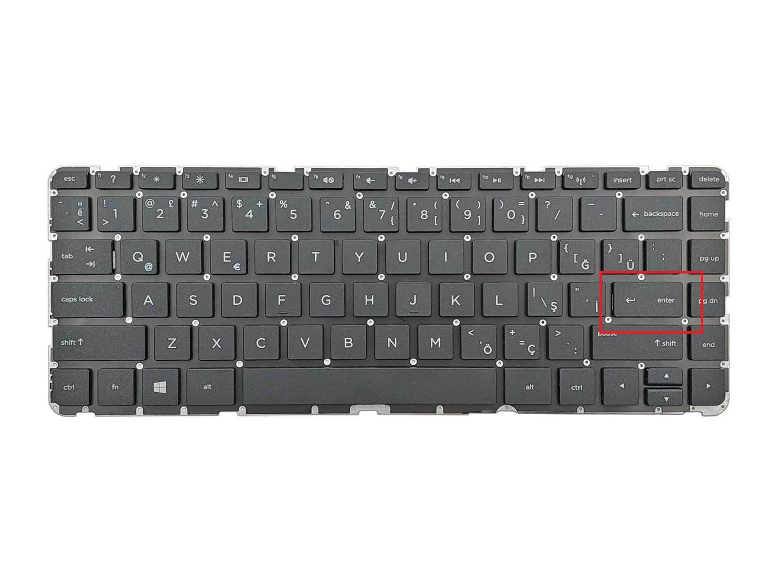 Hp Pavilion 14-e000 Notebook Klavye - Tuş Takımı / Siyah - TR - Adaptasyonlu - Küçük Enter