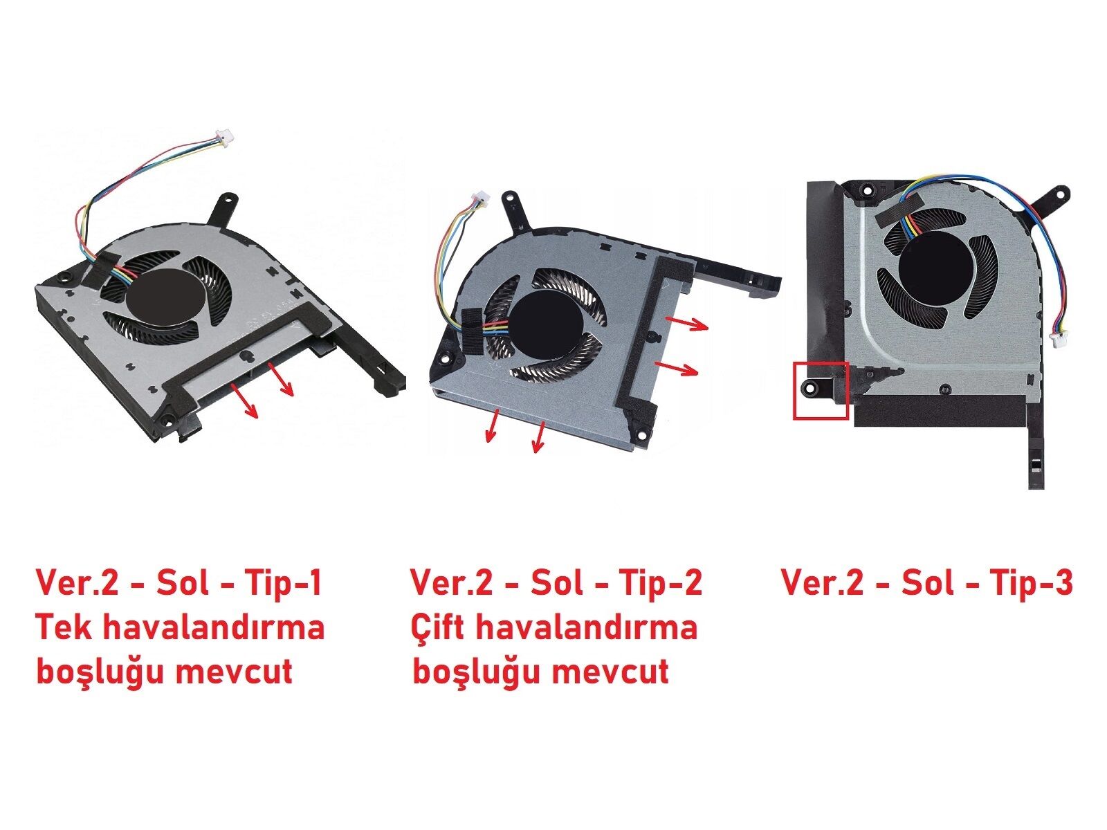 Asus TUF Gaming A15 F15 FX506II-HN173 Fan V2 (Sol Fan) Tip1