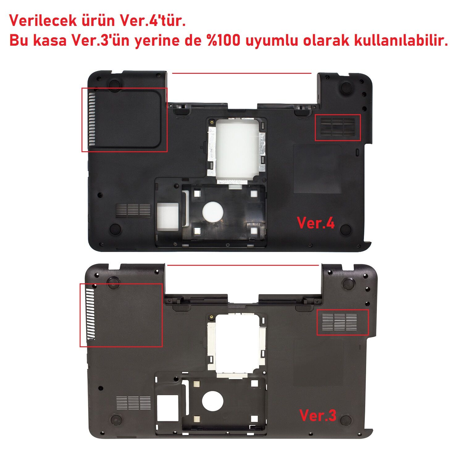Toshiba Satellite L855-14N Alt Kasa Siyah V1(Kopya)