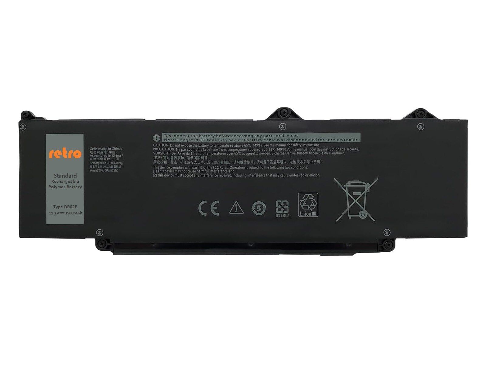 RETRO Dell Latitude 3340 (2023), DR02P Notebook Bataryası