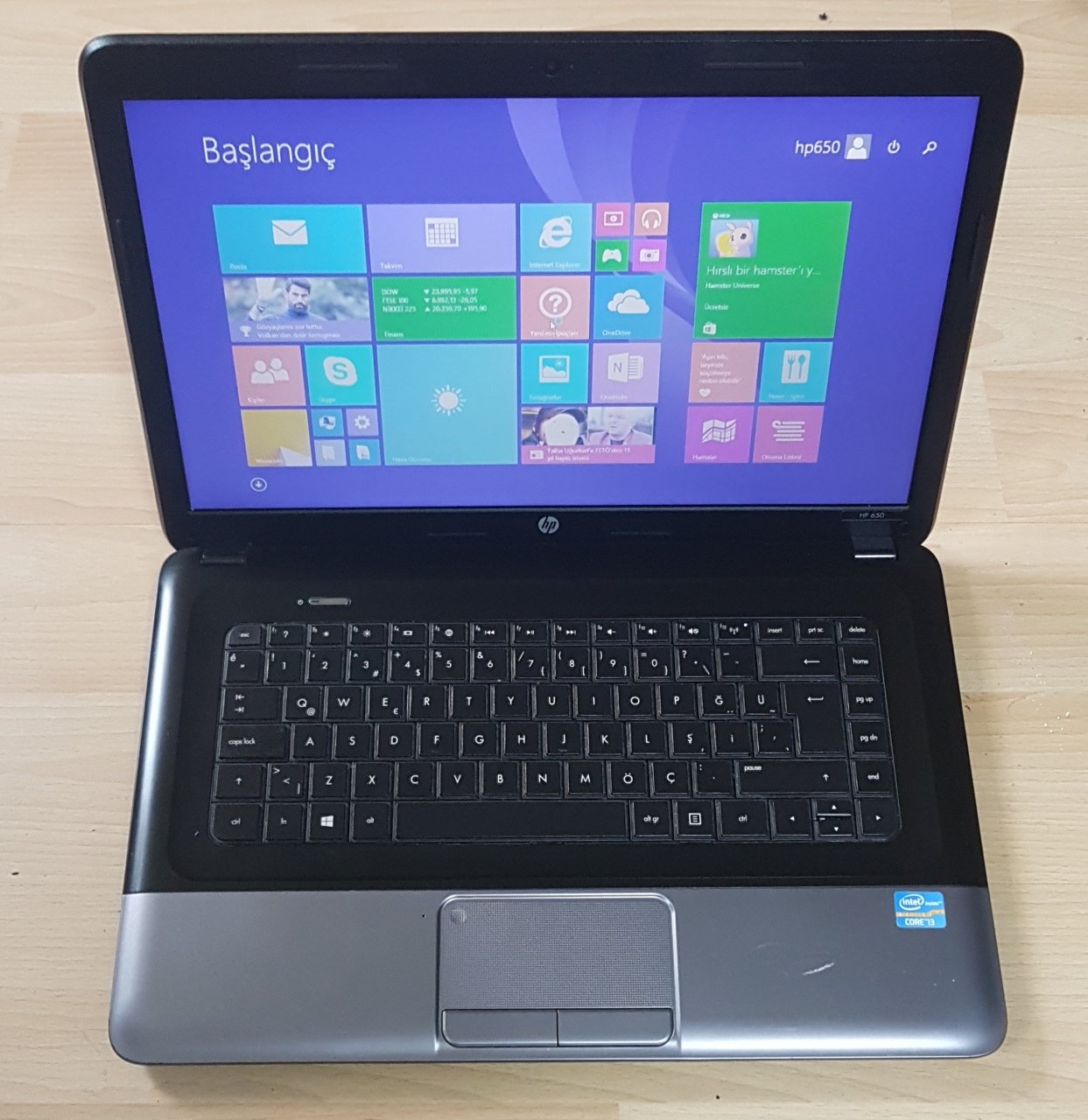 Hp İntel İ3 2348M 2.3Ghz Winodws8 Orjinal Notebook