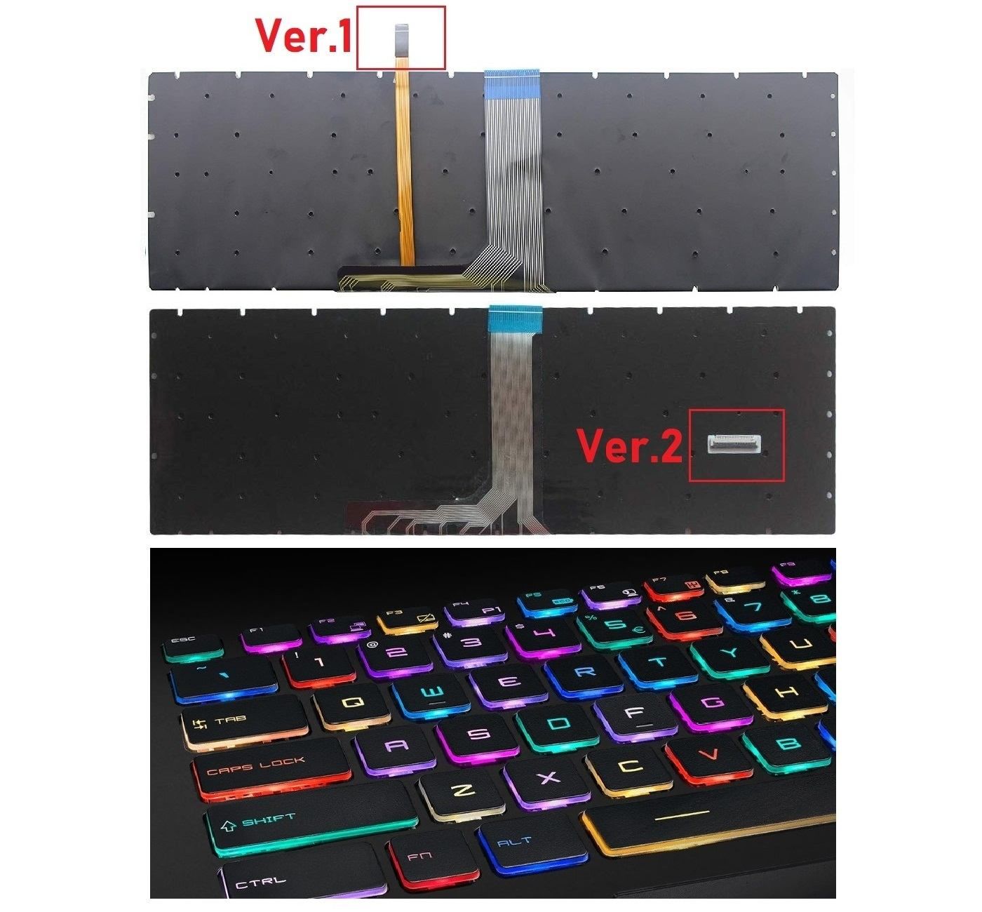 MSI GF75 Thin 9SD Klavye V1 Işıklı (RGB)