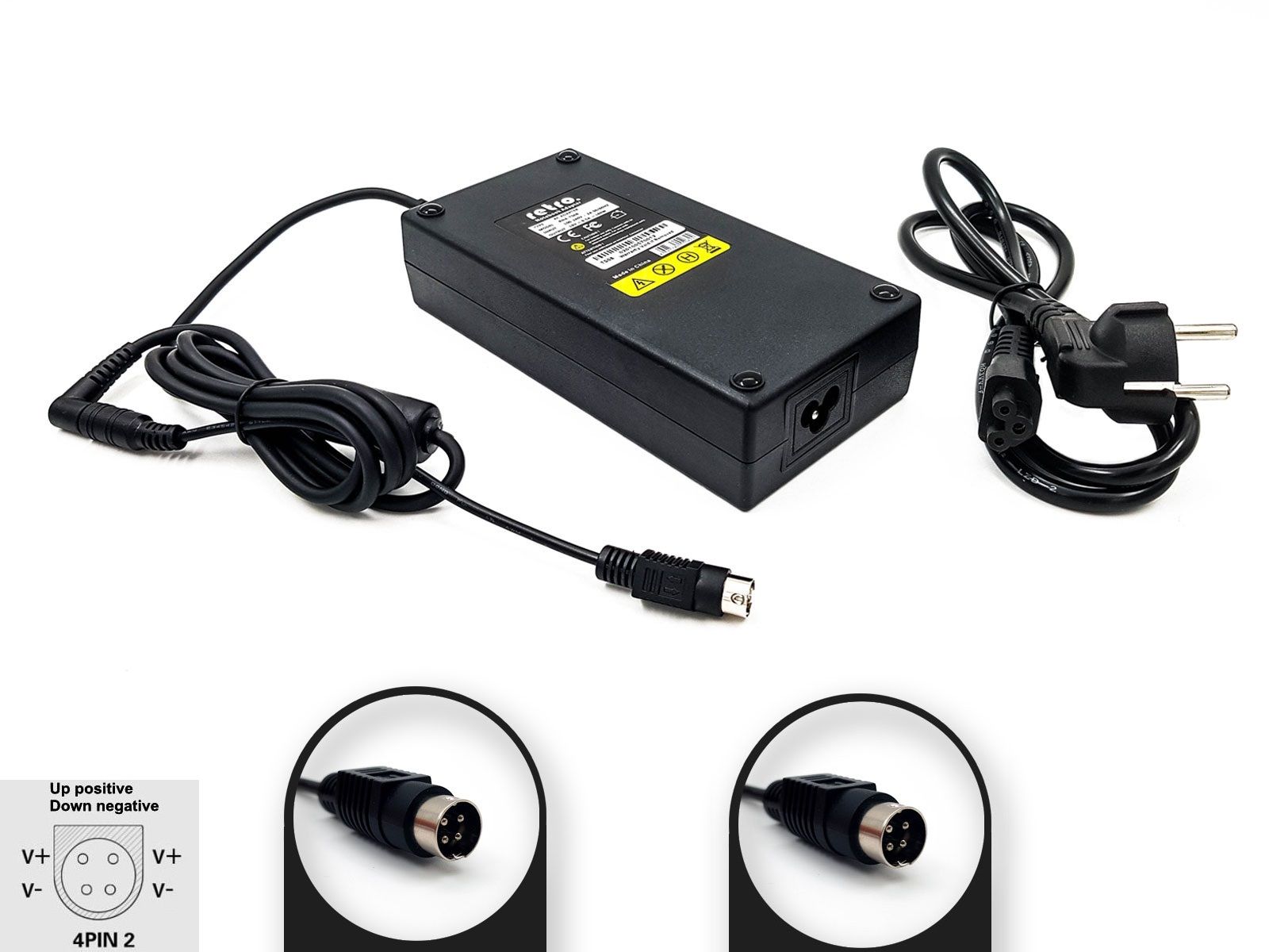 19V, 19.5V, 7.7A, 8.33A, 8.5A, 180W 4-Pin DIN Erkek 4PIN2 Adaptör RETRO