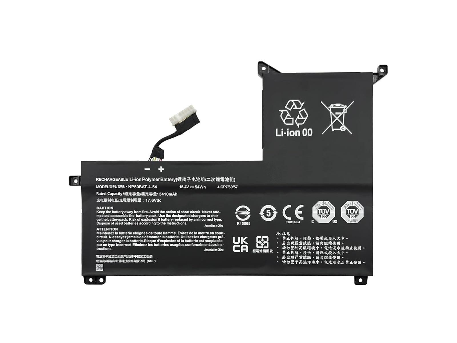 RETRO Clevo NP50BAT-4-54 Notebook Bataryası