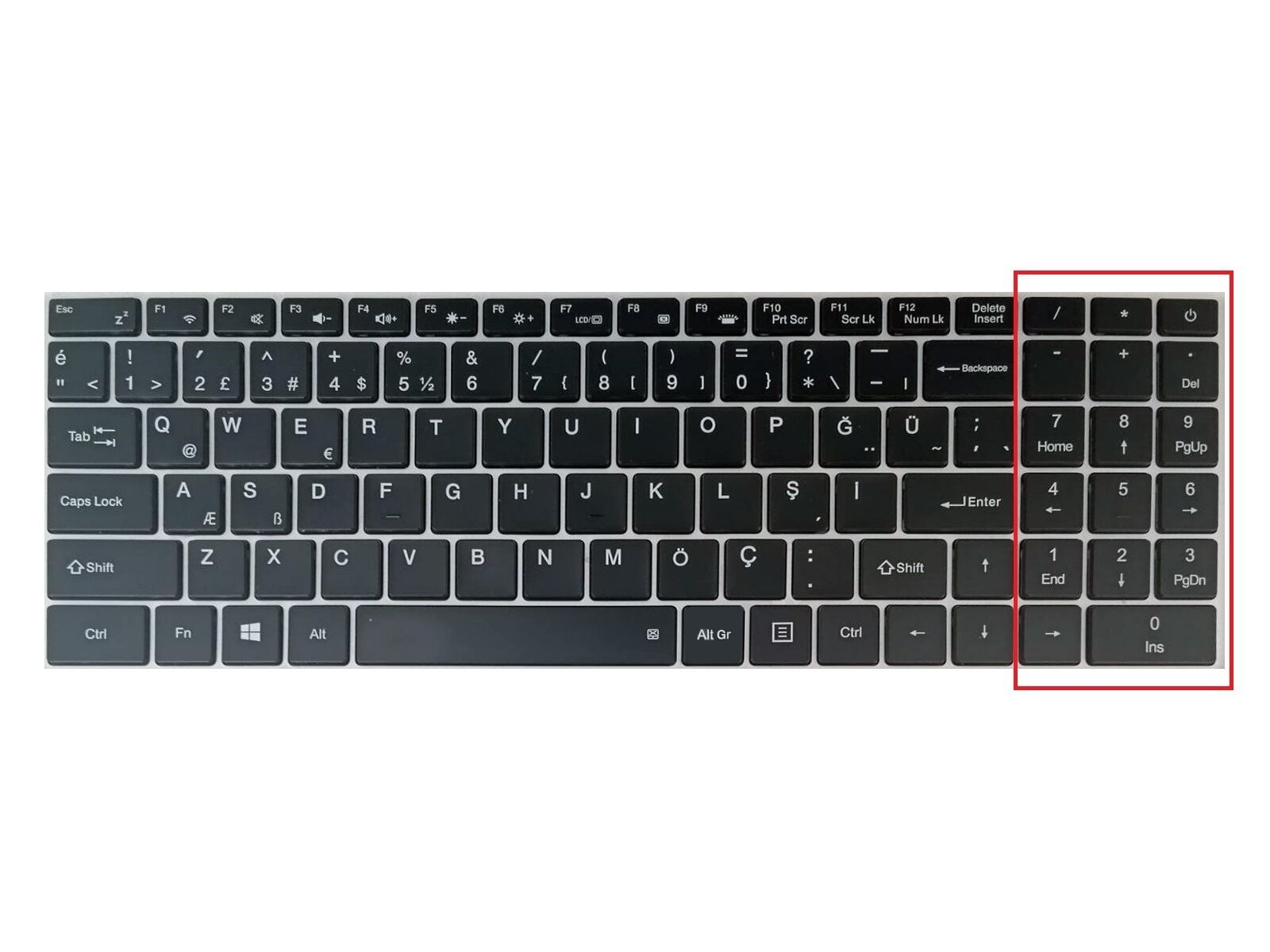 TechnoPc AuraBook T15S Notebook Klavye - Tuş Takımı / Siyah - TR - Ver.1