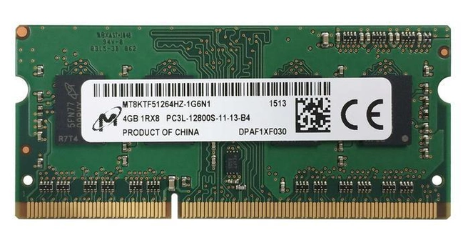 4Gb Ddr3 Micron 12800 1600Mhz Notebook Ram