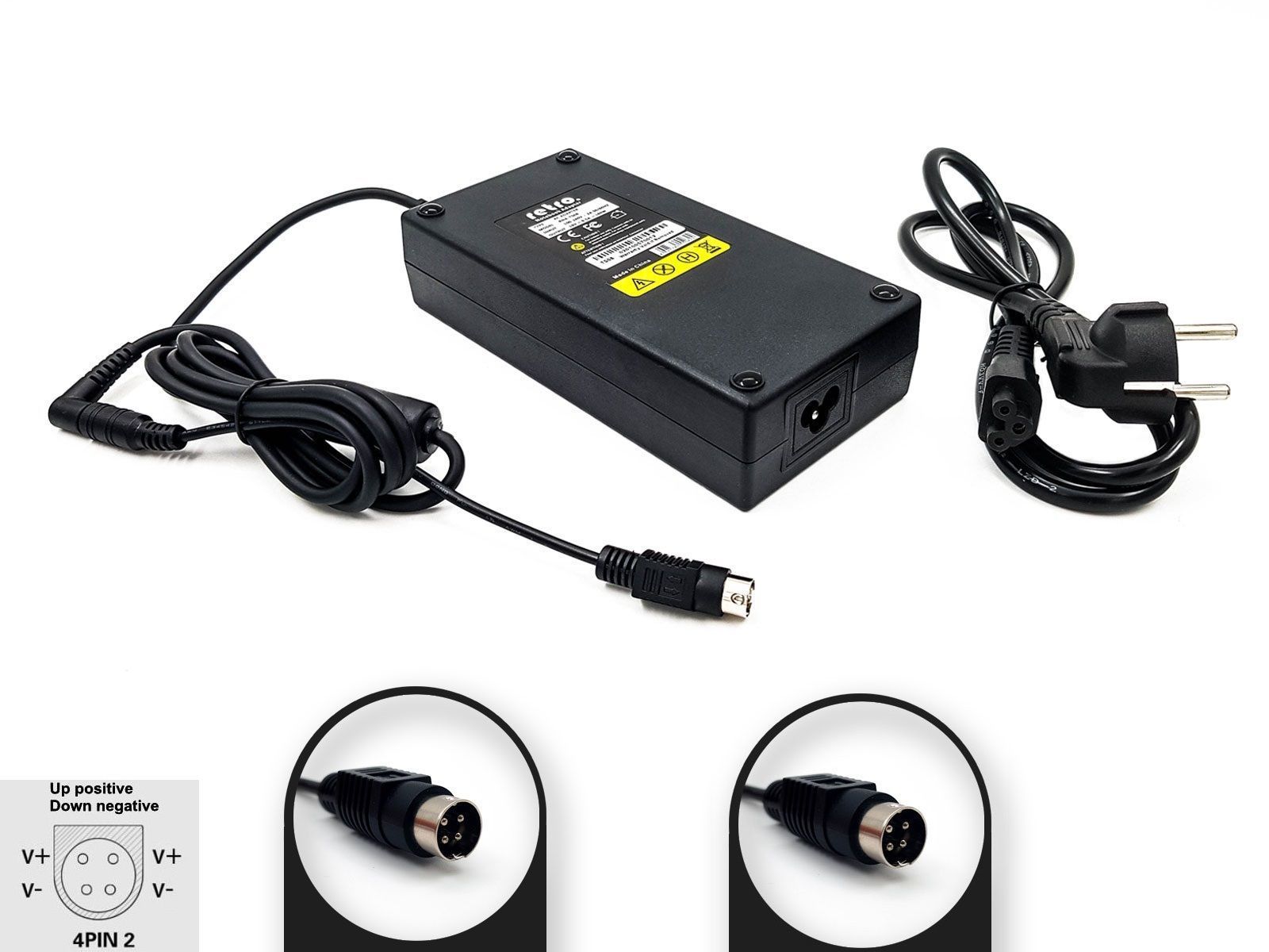 24V 7.5A 180W 4-Pin DIN Erkek 4PIN3 Adaptör RETRO