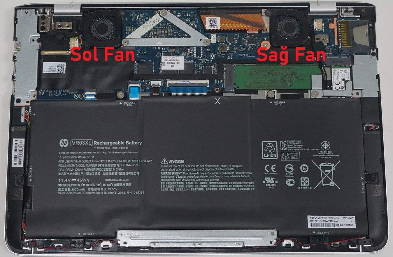Hp Envy 13-D001NT Fan V2 (Sol Fan)