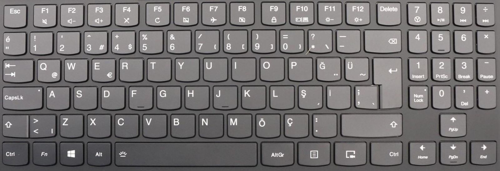 Lenovo Legion Y520-15IKBA Notebook Klavye - Tuş Takımı / Siyah - TR - Backlit - Beyaz Tuş