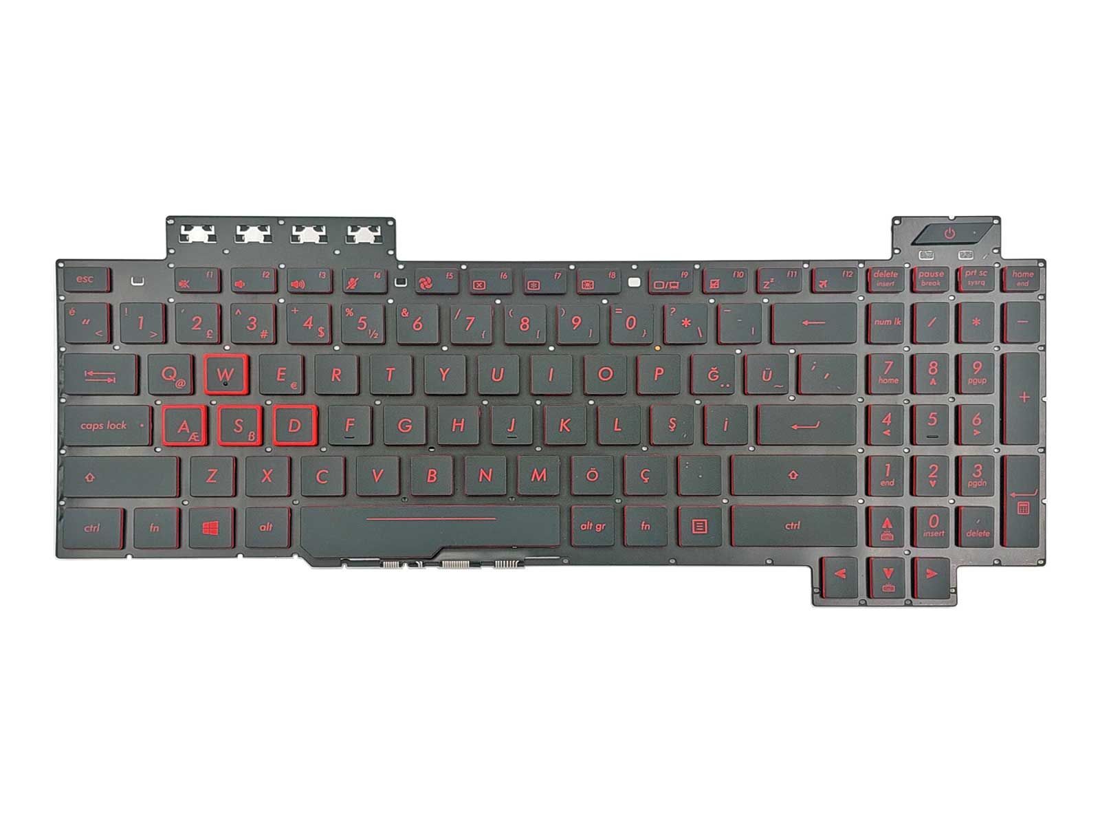 Asus FX504GE Klavye Işıklı Kırmızı Tuş V1 (Non-RGB)