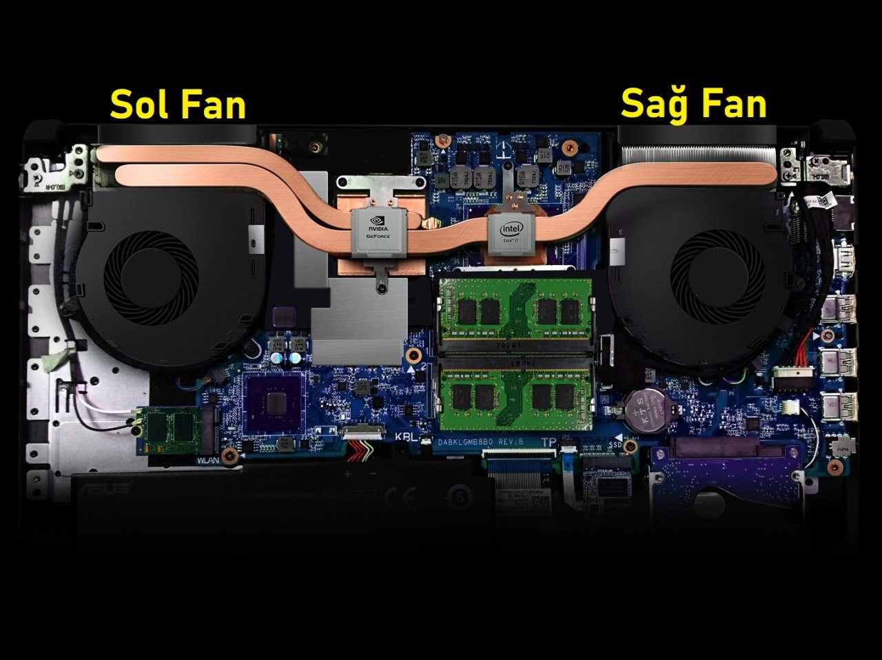 Asus FX504GE-71200T Fan V1 (Sağ Fan)