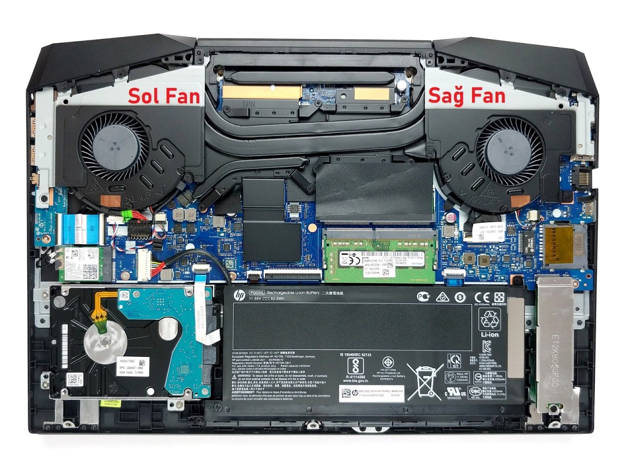 Hp Pavilion Gaming Power 6ZH62EA Fan V1 (Sağ Fan)