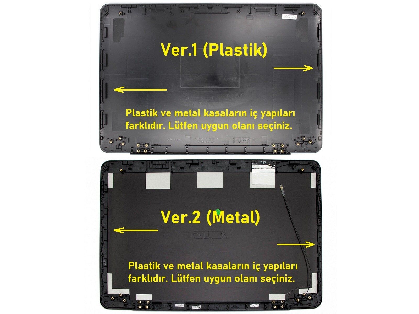 Asus F554LA-NH71 Lcd Cover Kapak Ver.1 (Plastik)