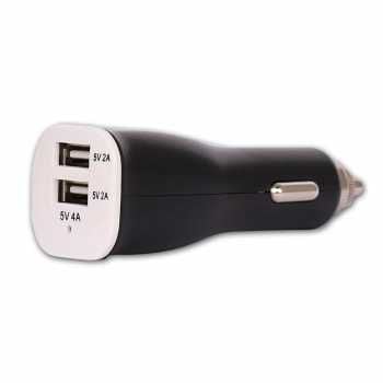 Medion 5V Çift USB 4A Araç Şarj Adaptör Siyah RETRO