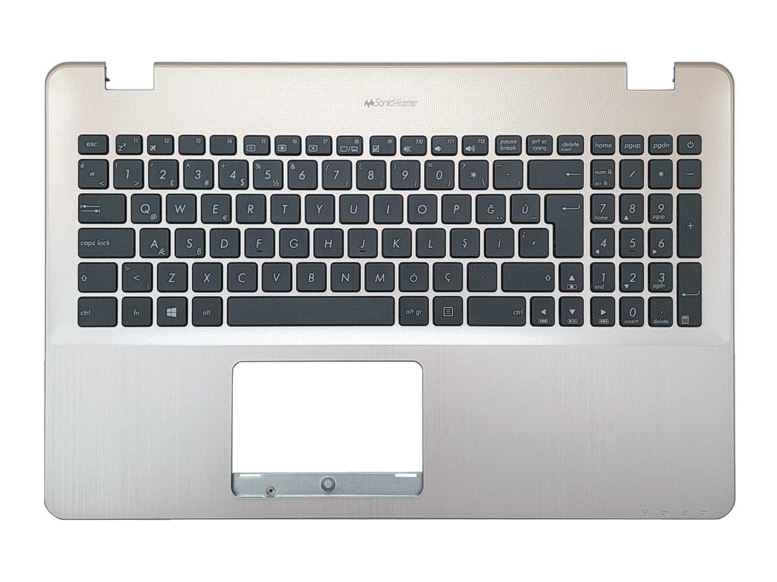 Asus X542U Notebook Klavye - Tuş Takımı / Siyah - TR - Silver Üst Kasa