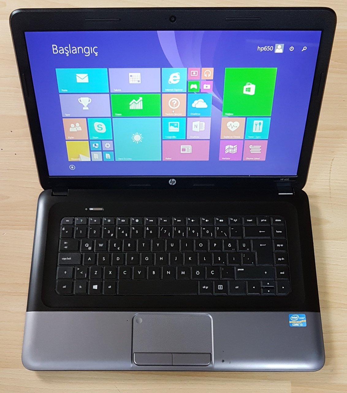 Hp 650 İntel İ5 3210M  2.5Ghz Winodws8 Orjinal Notebook